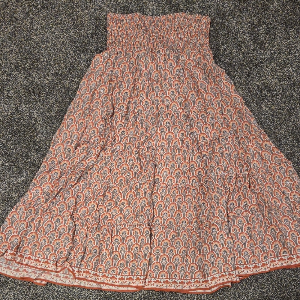 Max Studio Pink and White A-Line Skirt